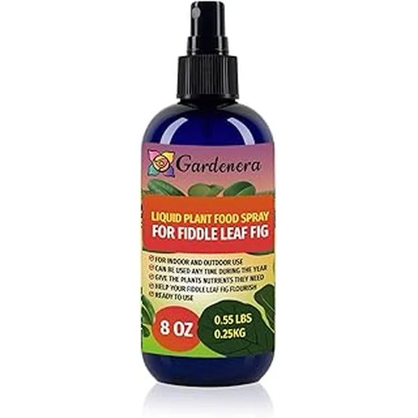 Gardenera Professional Fiddle Leaf FIG Superfood Spray Mist for Home Gardening | Micro-Fungi Enriched Fertilizer Mist for Healthy Leaves & Growth | 18 Vitamins & Minerals for Fiddle Leaf FIG - 8oz