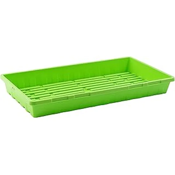 Bootstrap Farmer 1020 Trays, Green Extra Strength No Hole, 10 Pack, Seedling Tray for Growing Microgreens, Wheatgrass Seeds, Hydroponic Germination, Fodder System